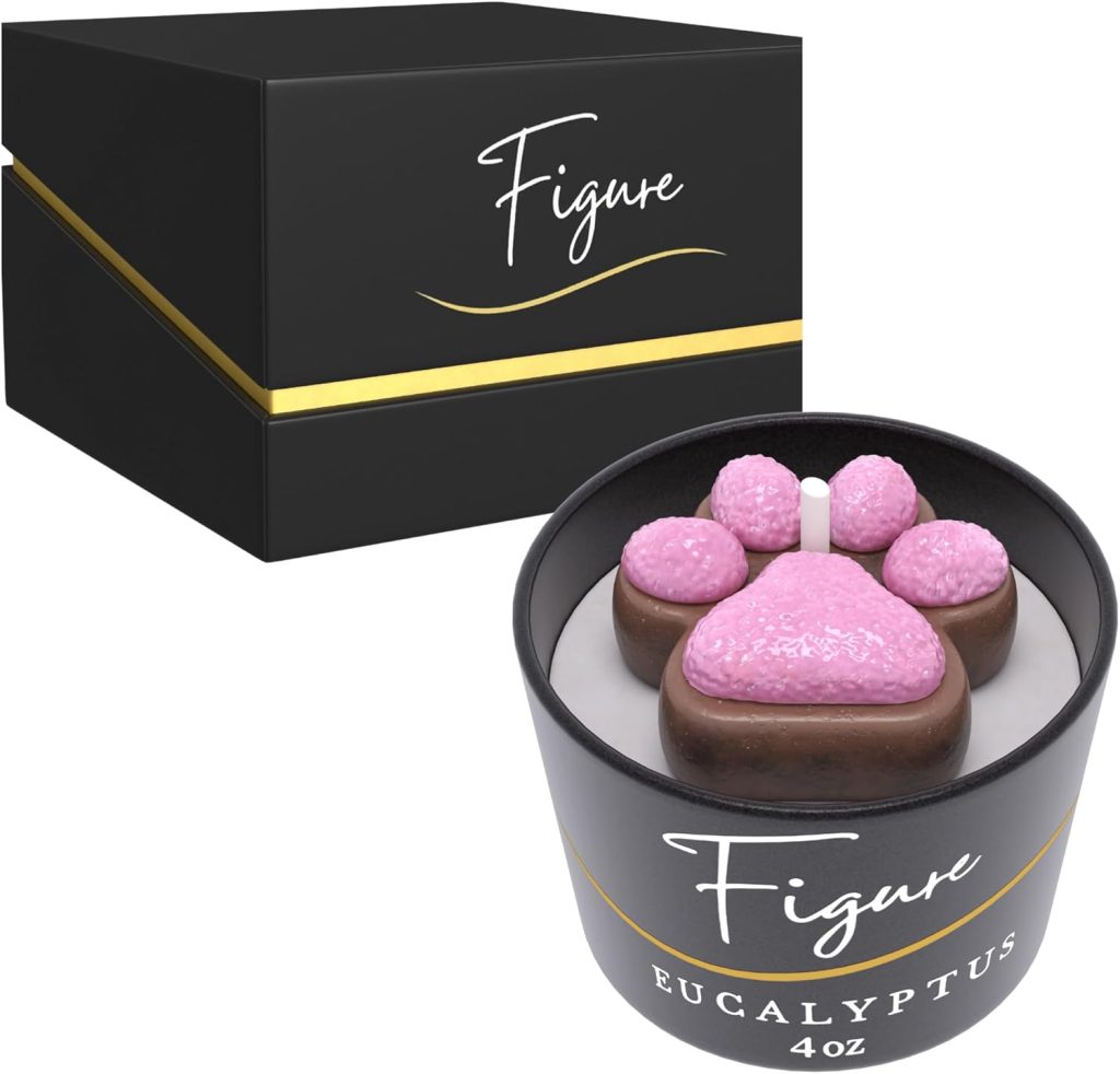 dog paw shaped candle