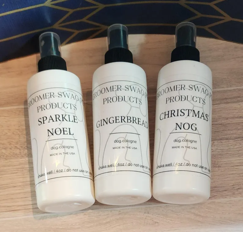 3 bottles of dog cologne