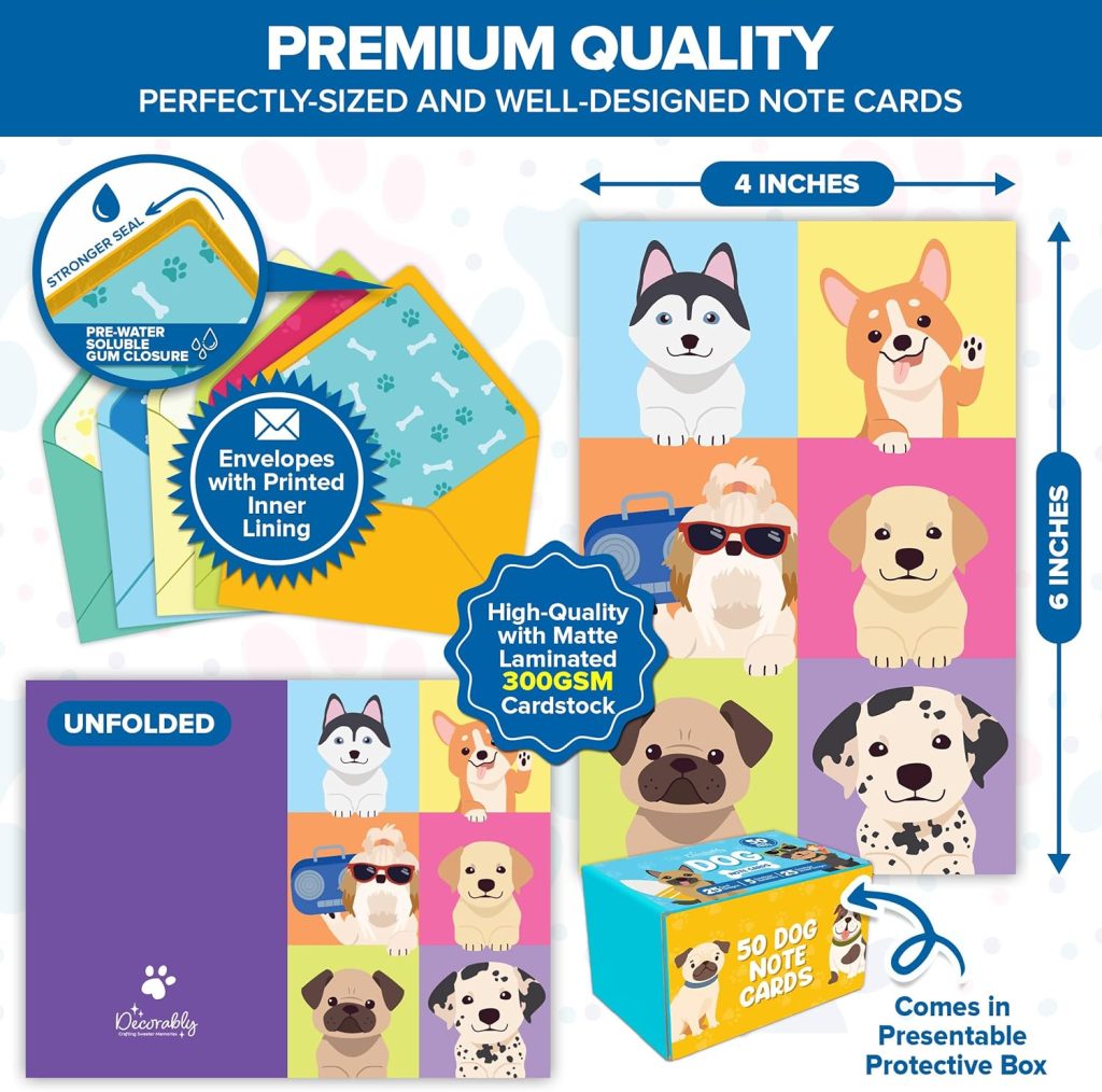 dog-themed note cards