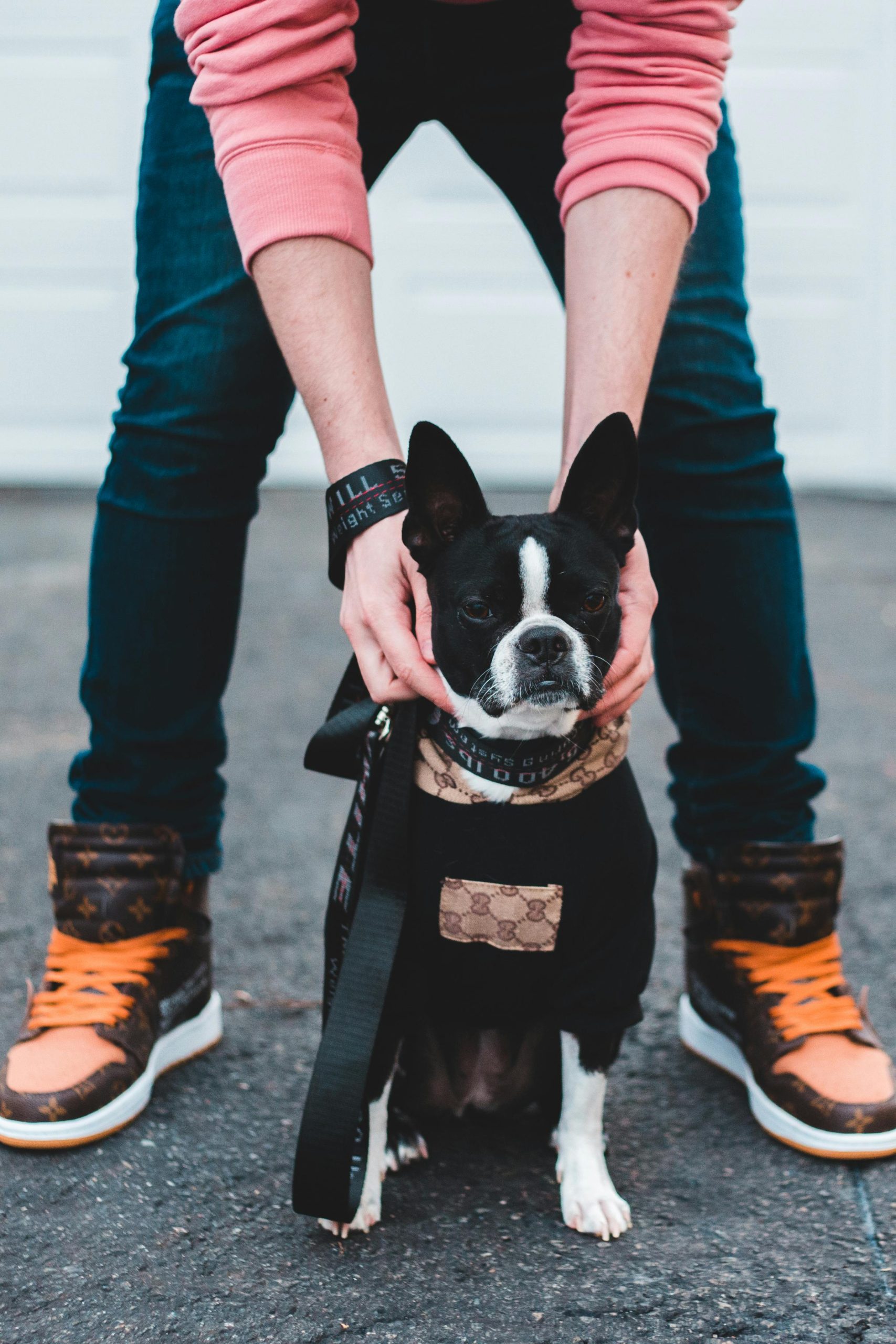 woman with dog