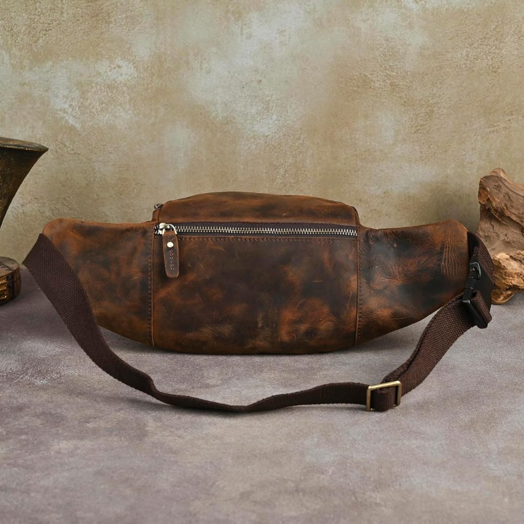 brown belt bag