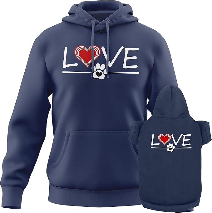 dog and owner love hoodies