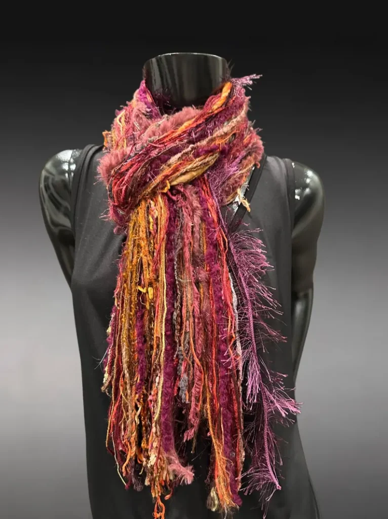 colorful woman's scarf