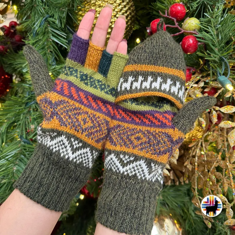 woman wearing mittens