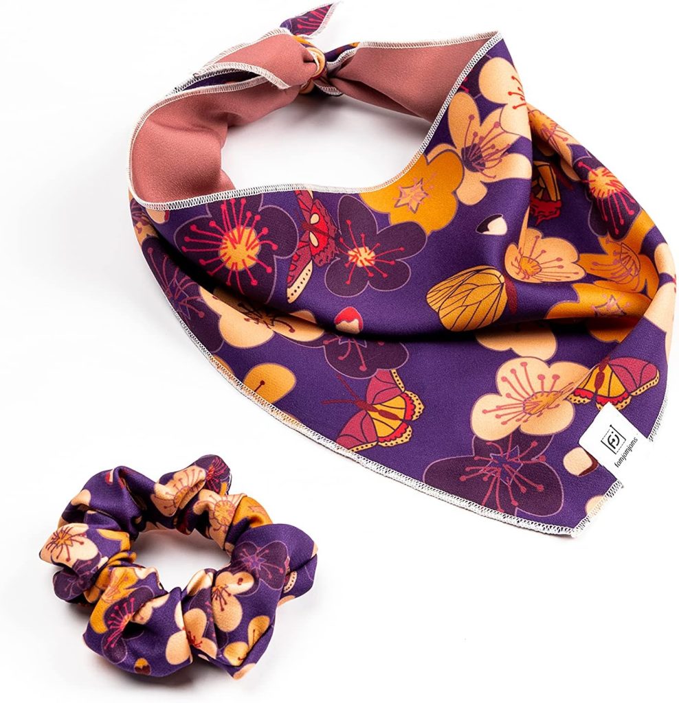 dog bandana and scrunchie for mom