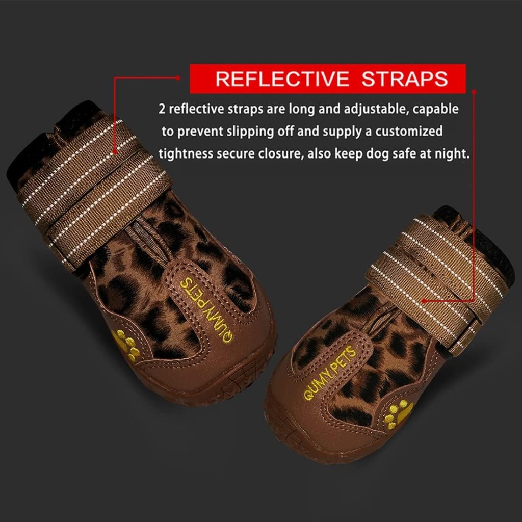 leopard dog boots