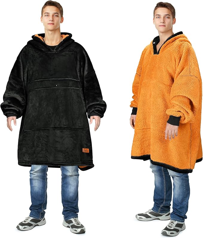2 boys wearing oversized hoodies